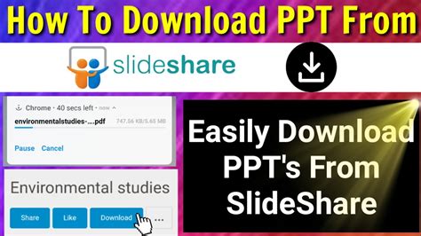 Q. How can you download SlideShare PPT?